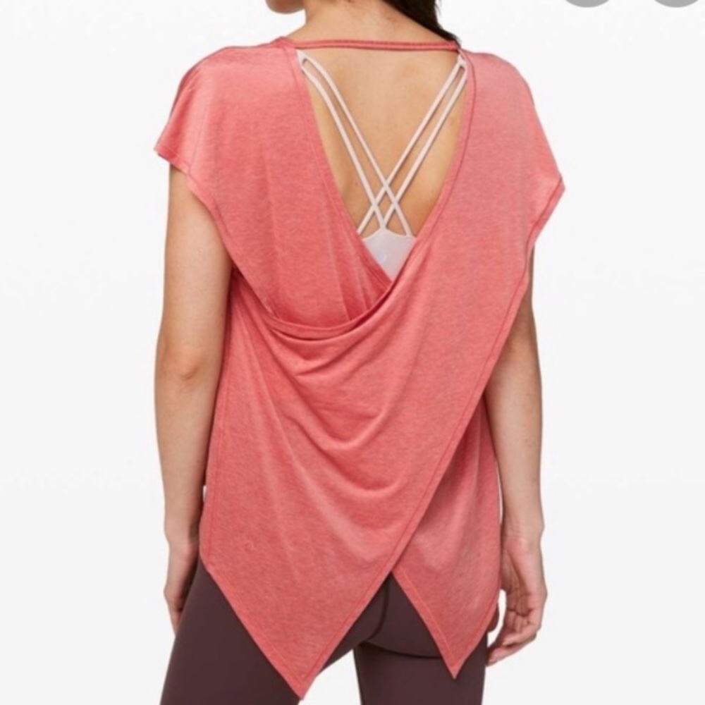NWOT Lululemon Playful Practice Coral Top